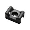 7/8 inch black UV resistant  nylon 6.6 cable tie saddle mount - screw applied, 18-120 pound pull strength
