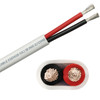 10 AWG flat red and black dc duplex marine grade tinned copper bc5w2 boat cable features ultra flexible Class K fine copper stranding for flexibility and conductivity, exceeds ABYC standards, UL Listed, CSA Certified