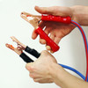 400 AMP solid copper clamps with red and black heavy vinyl insulating grips