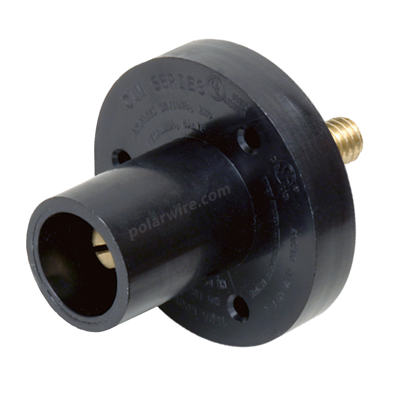 8-2 AWG CLM 150A Male Panel Mount Threaded Stud Black | Polar Wire