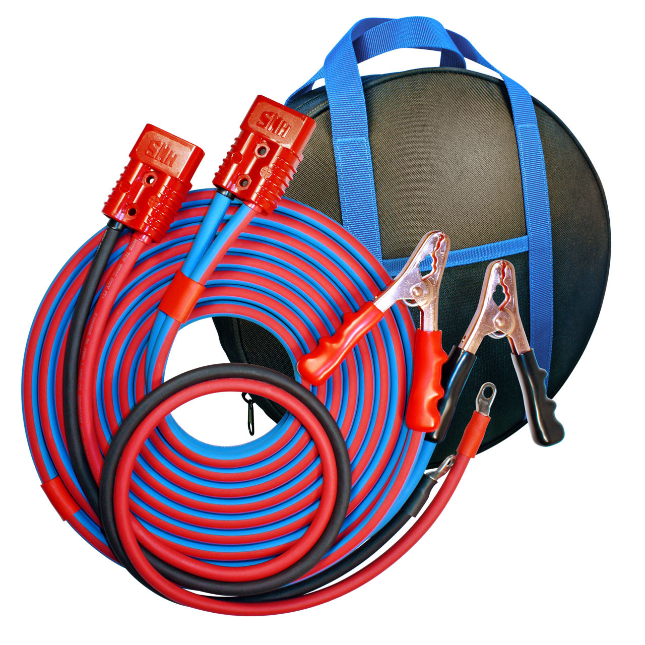 16' 2 GA Cold Weather Jumper Cable, Clamp to 4' Harness Booster System