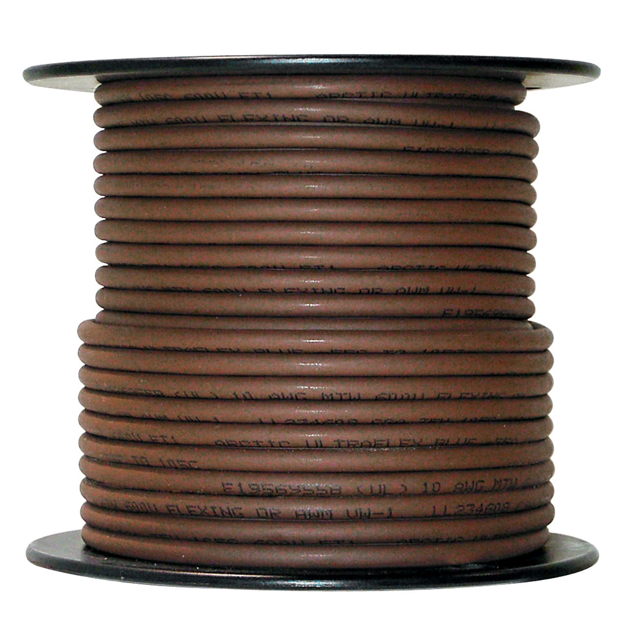 Arctic Ultraflex Blue Single Conductor Wire 100% copper tinned fine strand, 600v applications, 10 AWG Brown, 100 foot spool