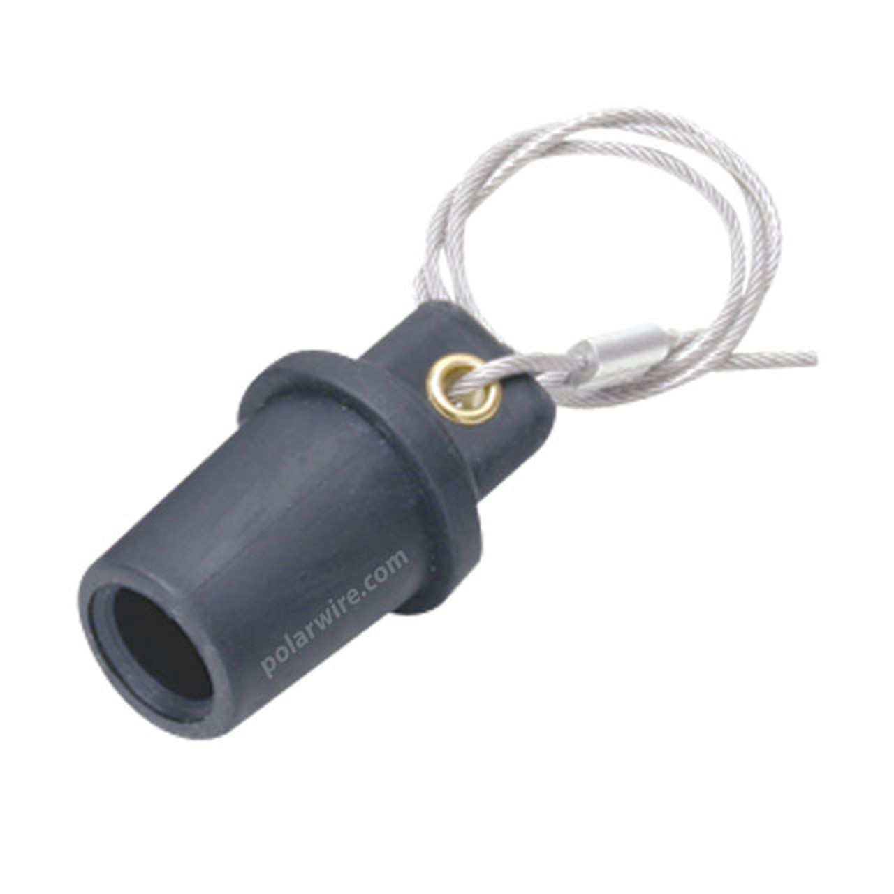 Marinco Cam Lock 400 amp black male protective cover with 20 inch lanyard