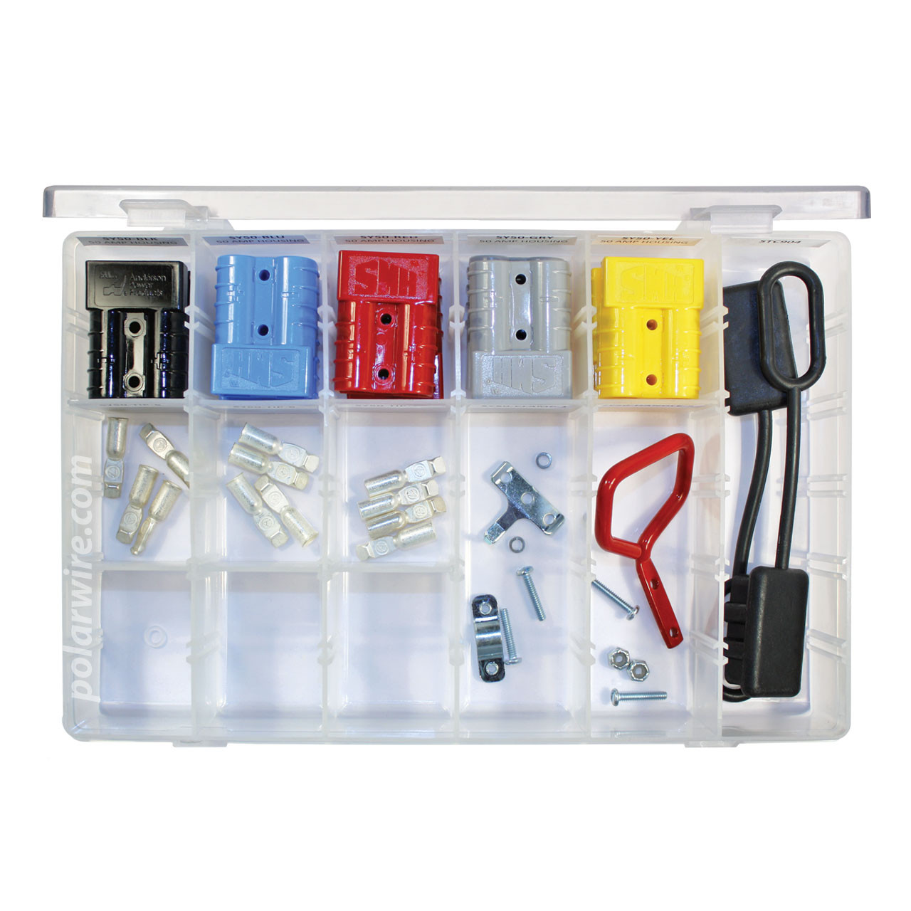 4 PCS 50A Battery Quick Connect/Disconnect for 6-12 Gauge Cables, 12V-36V Wire