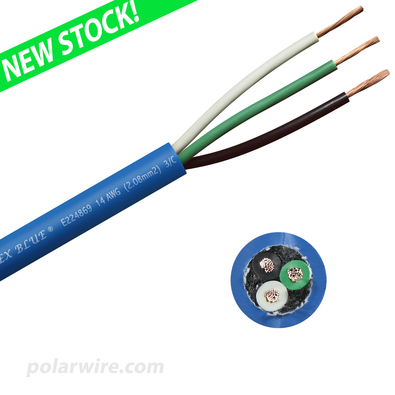 14 AWG 3 Conductor Arctic Ultraflex Power Cord 600V | Polar Wire