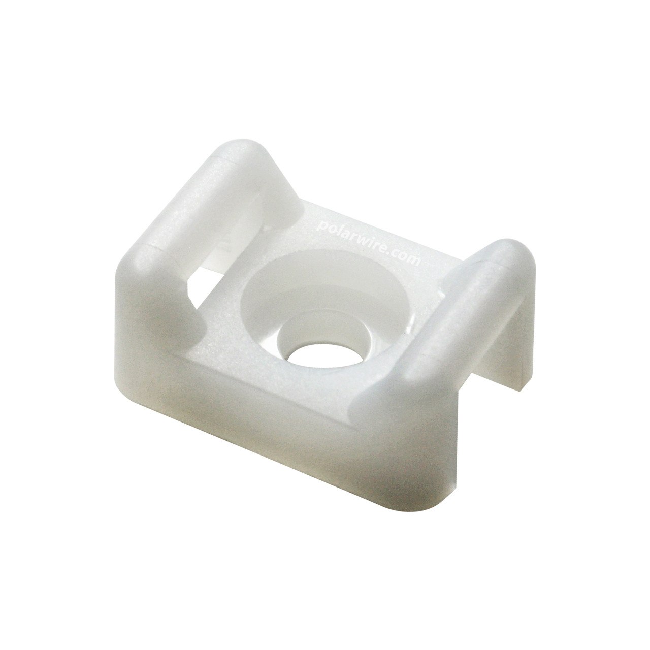 7/8 inch natural nylon 6.6 cable tie saddle mount - screw applied, 18-120 pound pull strength