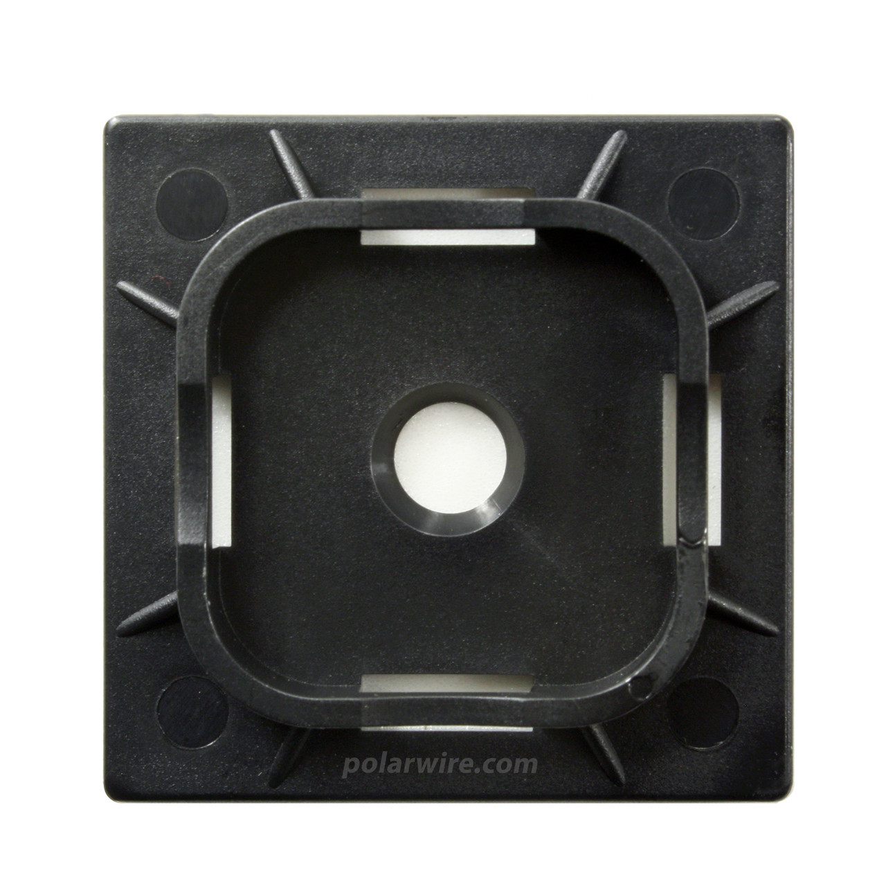 adhesive zip tie mount with screw hole, black UV 6.6 nylon, 1.5 inches