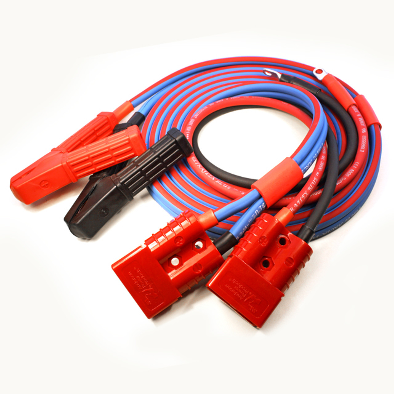 ATV UTV jumper cables are sized for the smaller batteries in ATVs, UTVs, motorcycles, personal watercraft, mowers, scooters, golf carts, farm equipment, etc.