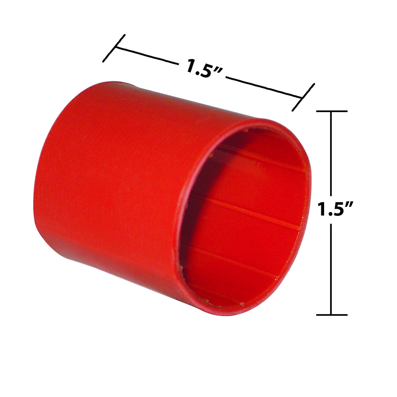 1-1/2 by 1-1/2 Inches Red Heavy Wall Heat Shrink, Adhesive Lined, 3 to 1 Shrink Ratio