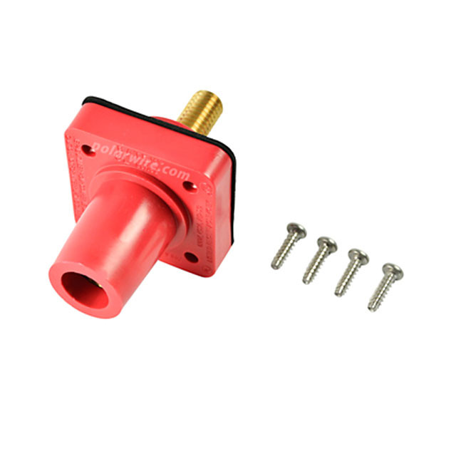 2/0-4/0 400A Female CL 16 Series Panel Mount Stud Red | Polar Wire