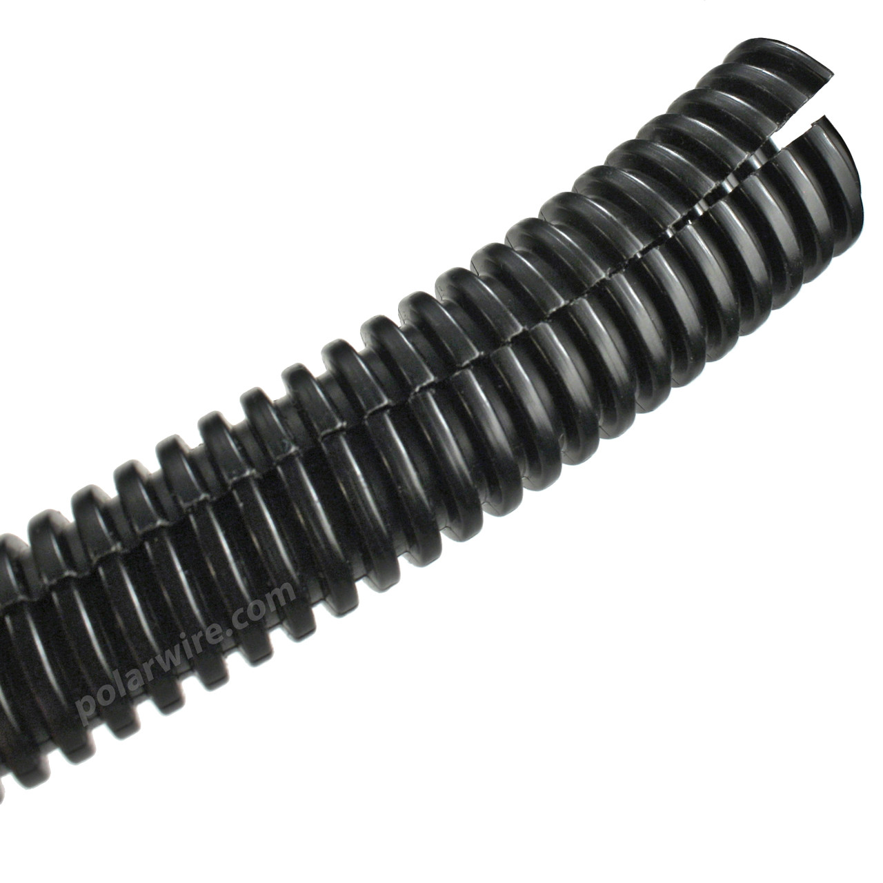 Full length split for fast, easy installation. Corrugation lets loom bend easily and adds strength and crush resistance. 