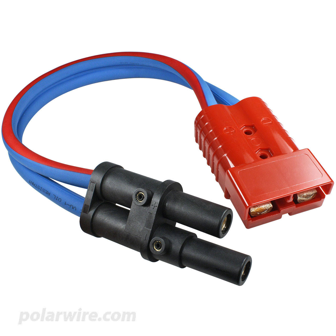 2 foot J1283 Jump Start Plug Connector Cable with 175 amp power connector. Use with our 2 gauge connector cable or 400 amp clamp cable