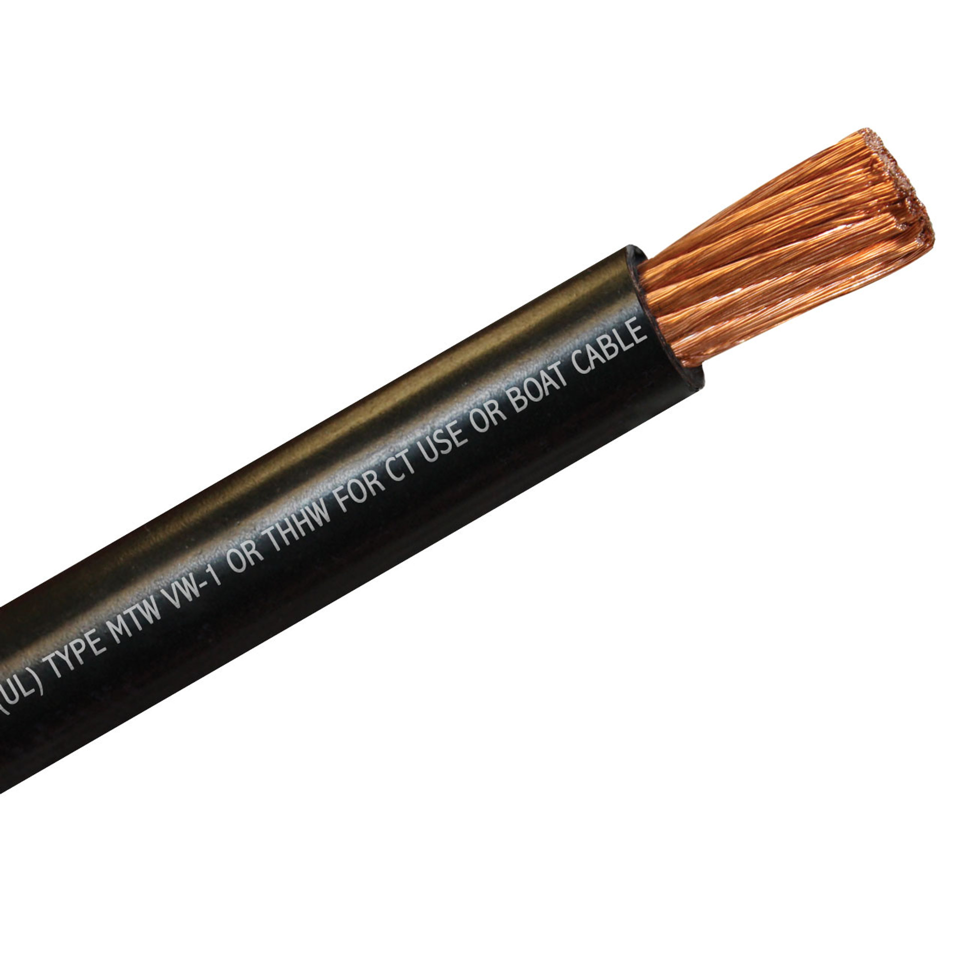 2/0 AWG THHW MultiPurpose Flexible Wire Black Polar Wire