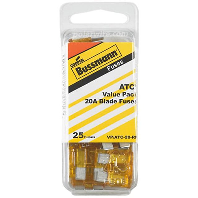 ATC blade fuse, 20 amp, 25 piece value pack
