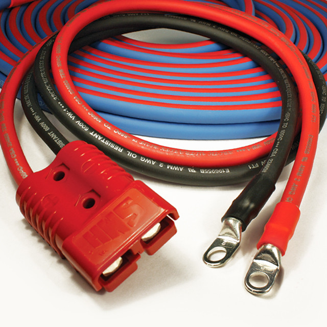 Harness style Jumper Cables are fitted with impact resistant power connectors for quick, secure connections