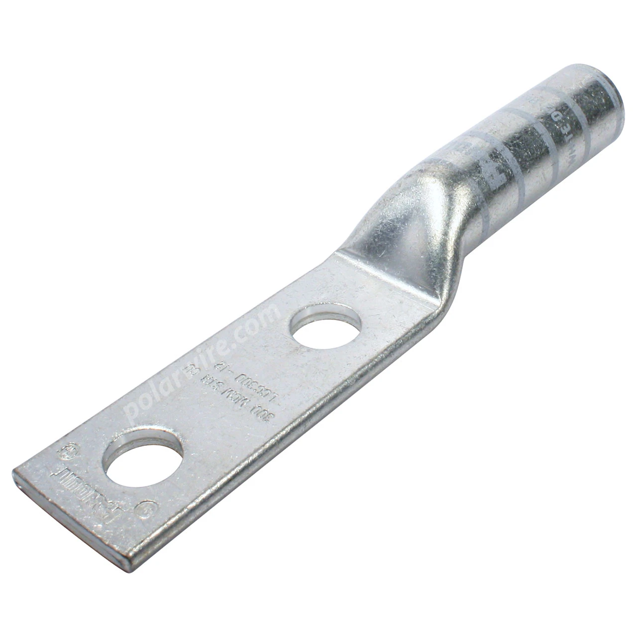 Center long barrel heavy duty compression lug, 300 MCM, 1/2 inch stud, 1-3/4 inch