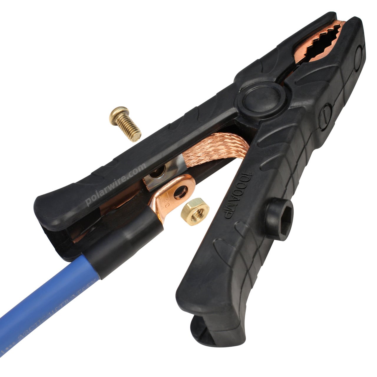 Polar Wire Booster Cables feature replaceable solid copper clamps and shrink sealed cable ends for a lifetime of trouble free performance