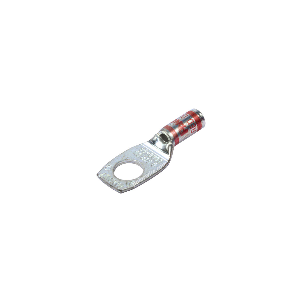 Window short barrel heavy duty compression lug, 8 AWG, 5/16 inch stud