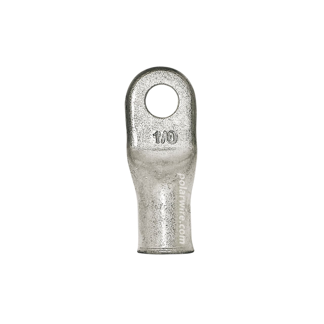 Plated copper eyelet lug, 1/0 AWG, 5/16 inch stud
