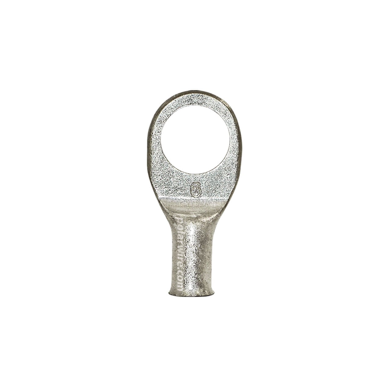 Plated copper eyelet lug, 6 AWG, 1/2 inch stud
