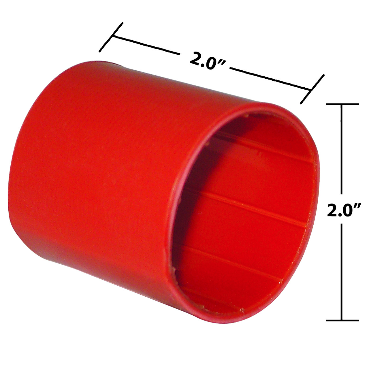 Red heavy wall heat shrink, adhesive lined, 2 by 2 inch, 3 to 1 shrink ratio
