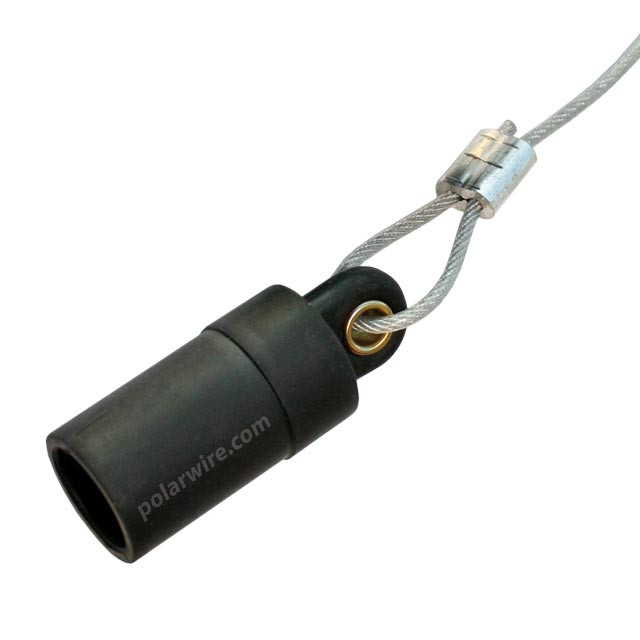 Marinco Mini Cam Lock 150 amp black female protective cover with 20 inch lanyard