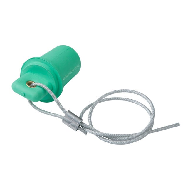 Marinco Cam Lock 400 amp green male protective cover with 20 inch lanyard