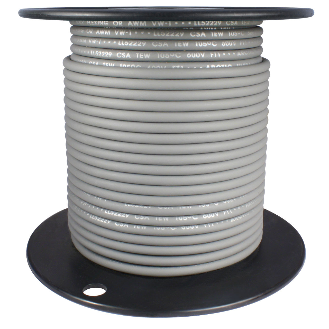 Arctic Ultraflex Cold Weather Flexible Wire 100 Foot Spool 12 AWG Gray Single Conductor Wire tinned fine strand 100% copper