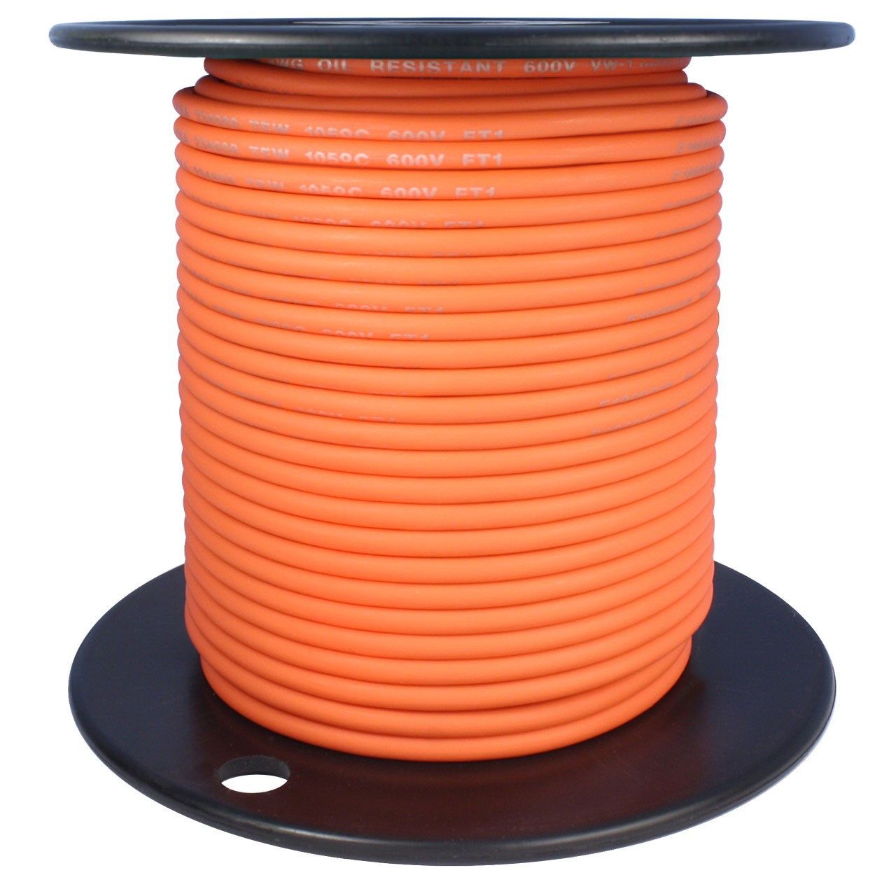 Arctic Ultraflex Cold Weather Flexible Wire 100 Foot Spool 12 AWG Orange Single Conductor Wire tinned fine strand 100% copper