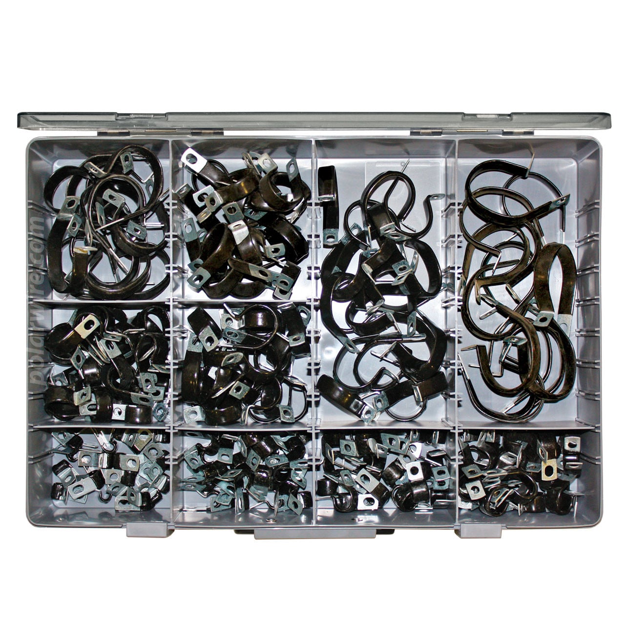 Metal cable clamp kit selection, 1/4 to 1-3/4 inch diameter