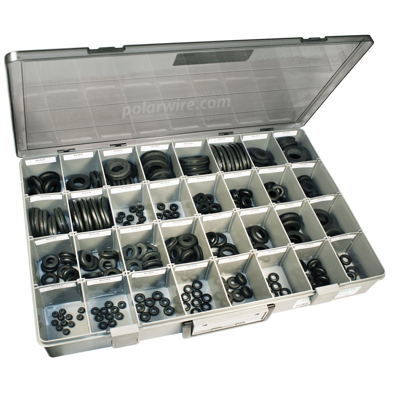Rubber grommet kit & wire management kit, 1/16 inch, 1/8 inch, 1/4 inch panel