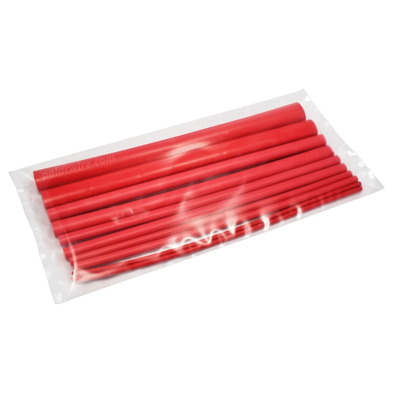 Red heat shrink kit, 12 inch, 125, 250, 375, 500, 750