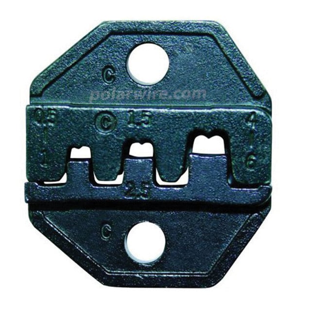 Die open barrel pin/socket amp crimper, 20-10 AWG