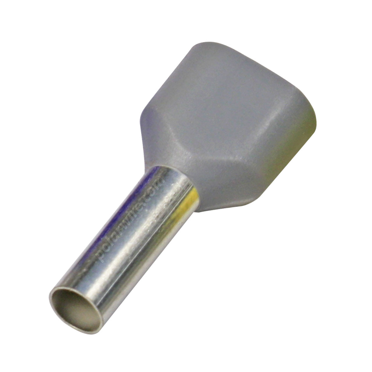 Gray twin wire ferrule 2X12 ga 2X4 mm, 12 AWG