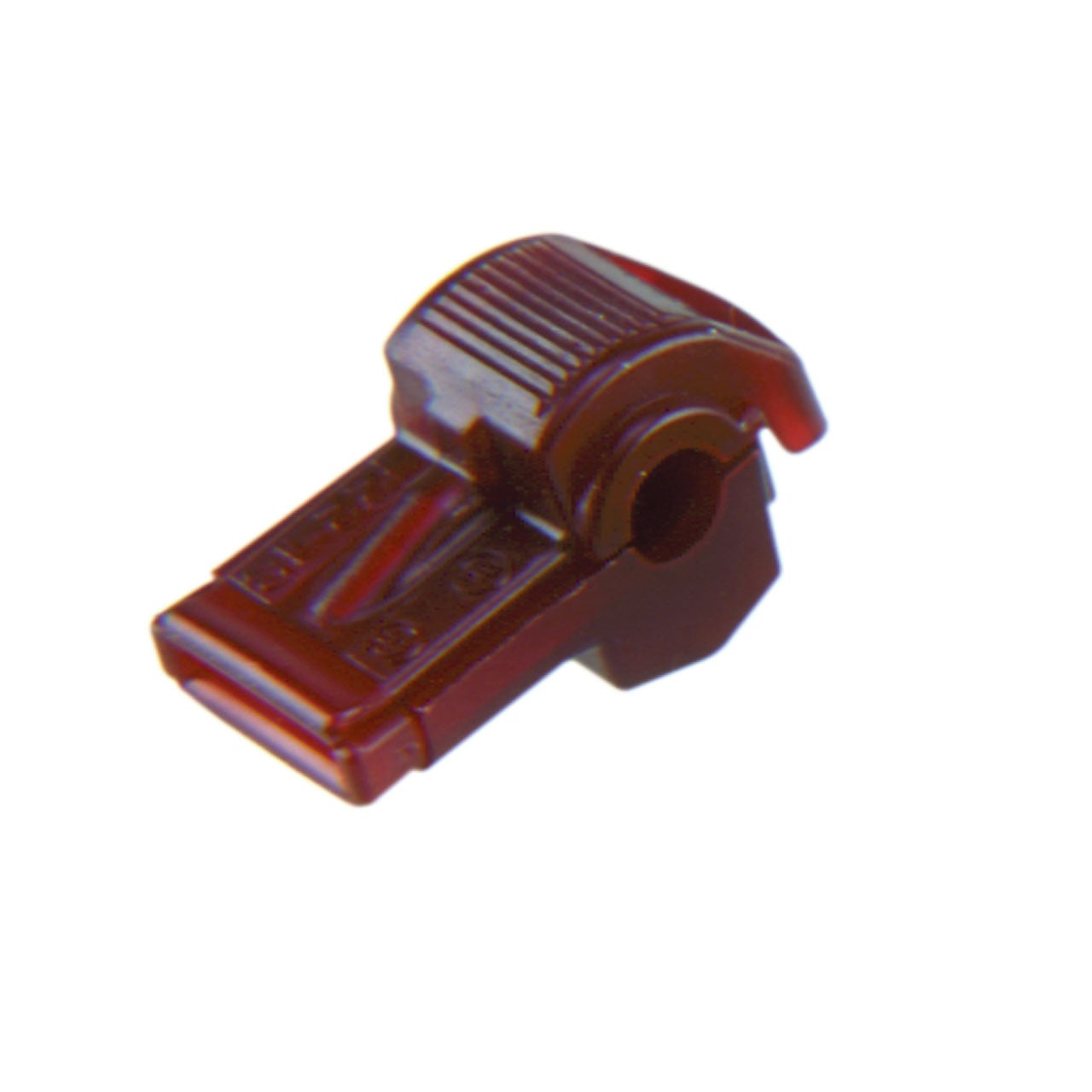 Red nylon insulated wire tap connector, 18-22 AWG, Molex Part Number  19216-0011