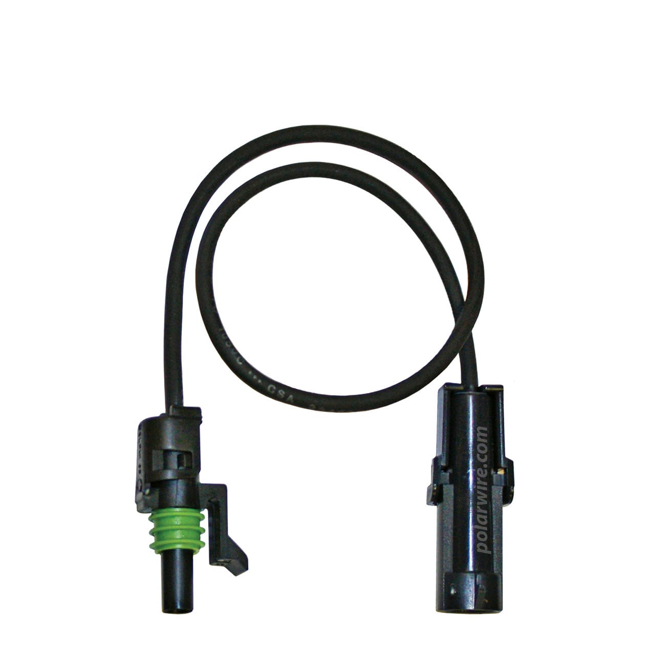 12 inch 1 pole Weather Pack Pigtail wired with 18 AWG Arctic Ultraflex Blue wire in black