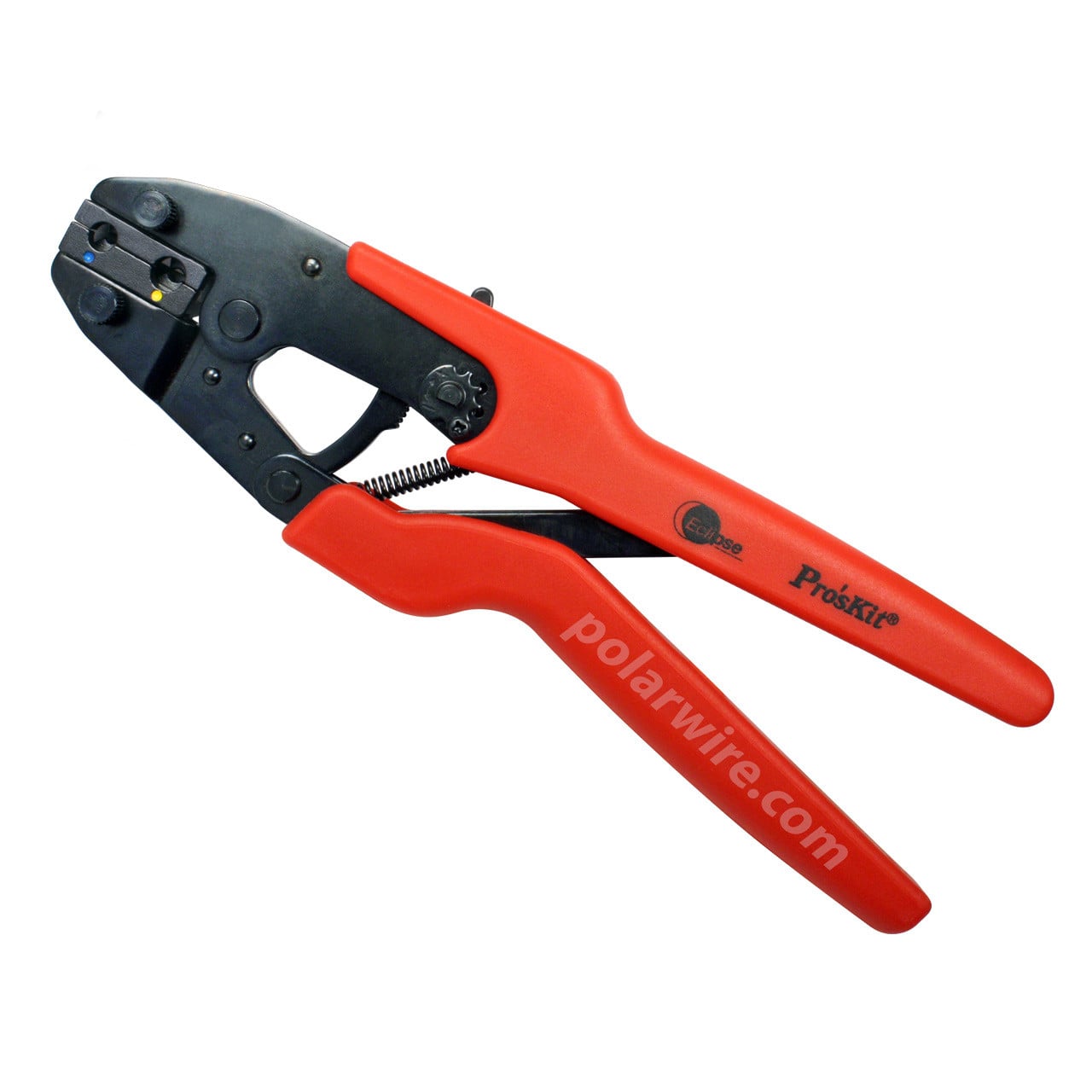 Crimper flag insulated ergo frame/die, 16-10 AWG