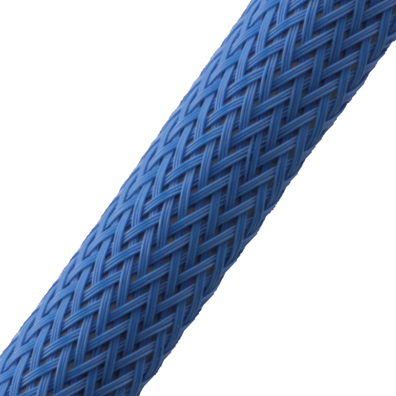 Blue braided sleeve neon expands, 1/2 inch, 24 ft, 1/4 to 3/4 inch