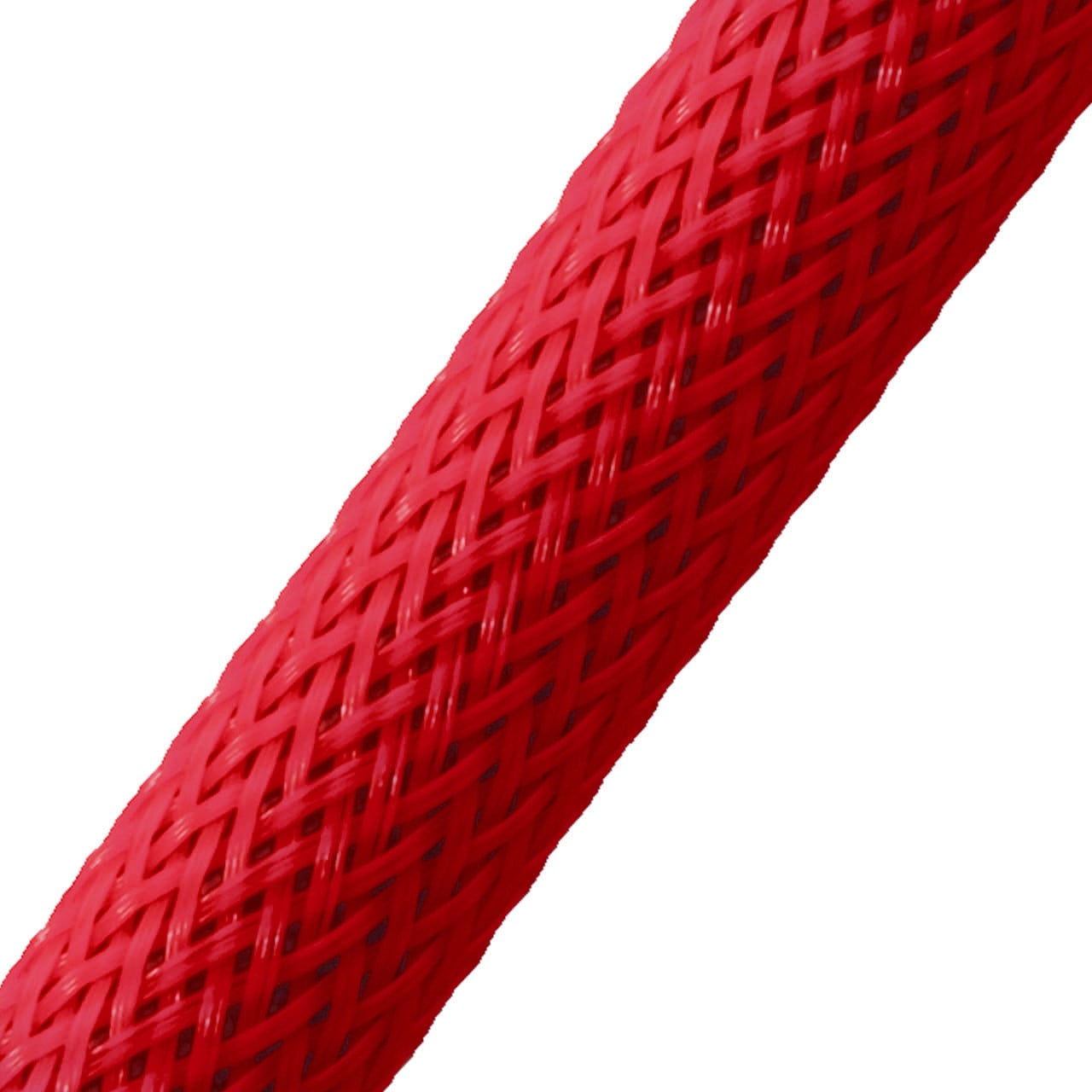 Red braided sleeve expands, 3/4 inch, 15 ft, 5/8 to 1 inch
