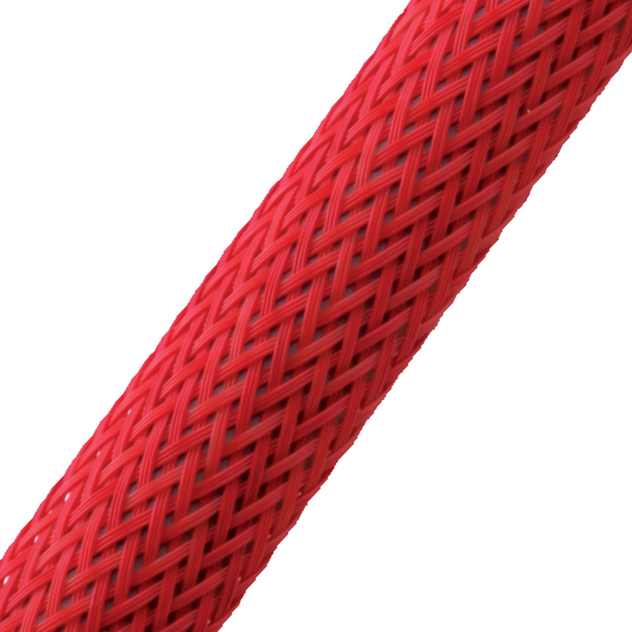 Red braided sleeve expands, 3/8 inch, 30 ft, 3/16 to 5/8 inch