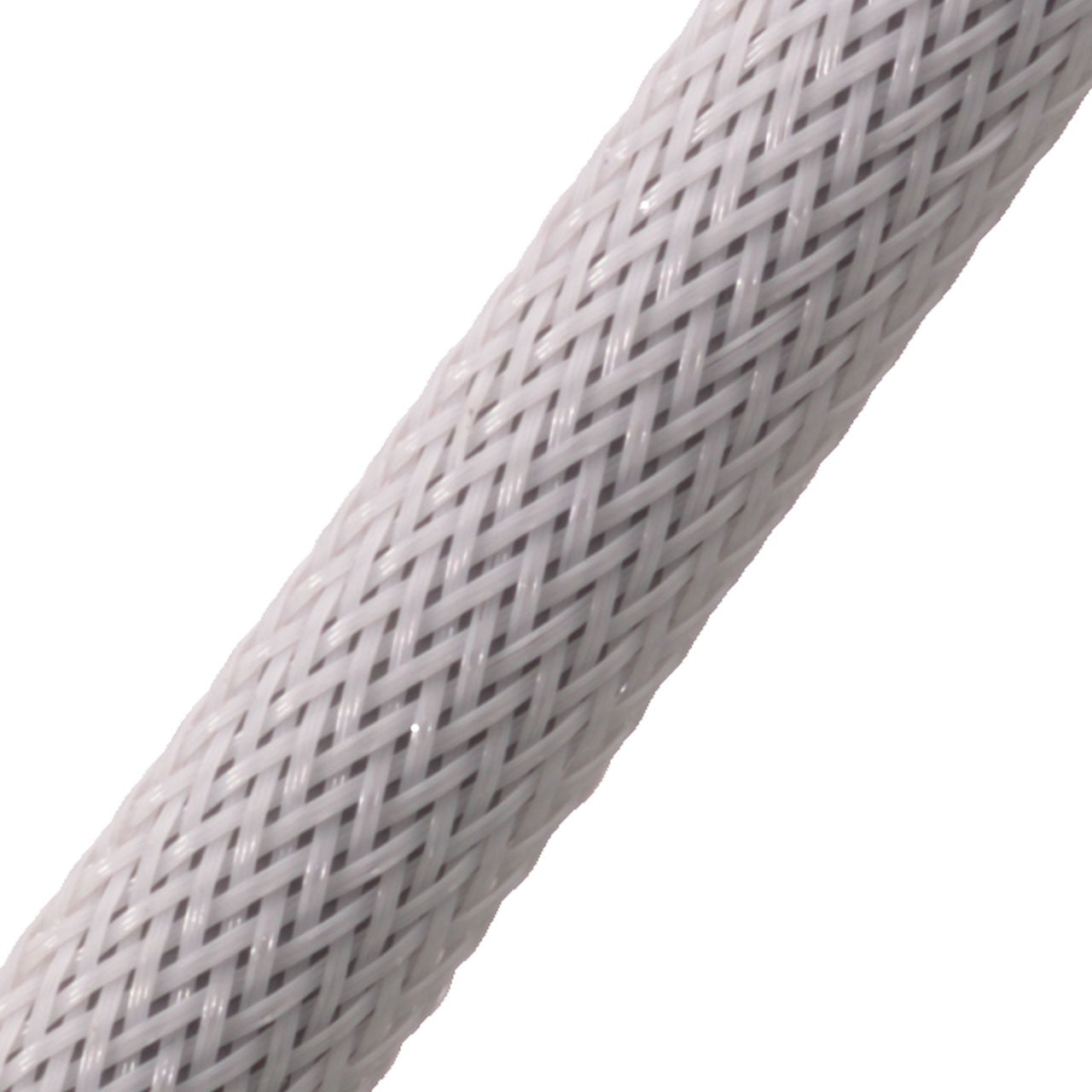 White braided sleeve expands, 3/8 inch, 30 ft, 3/16 to 5/8 inch
