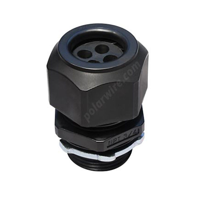 Cord grip multi-hole four holes, 3/4 inch, 6.0 mm, 3/4" NPT thread
