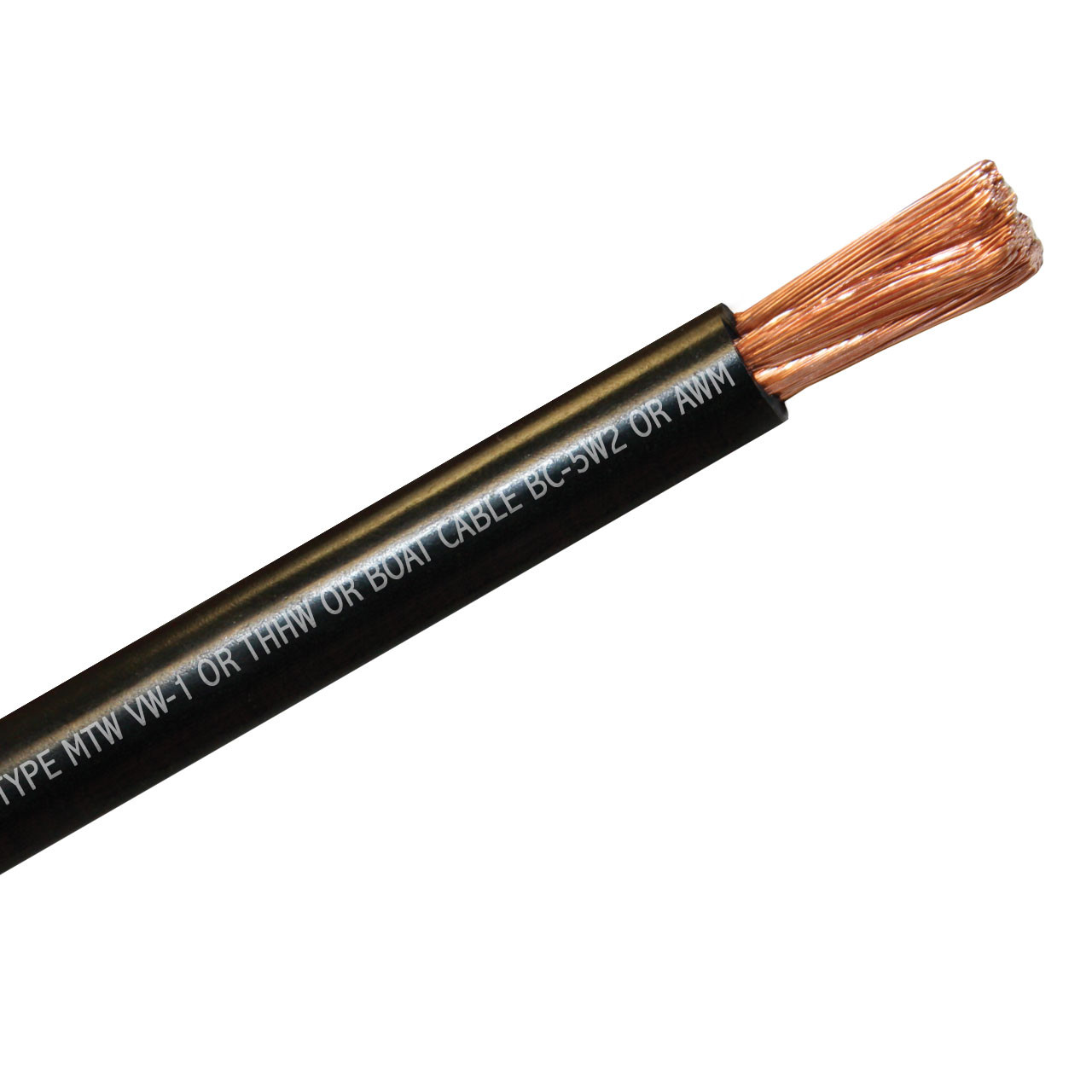 2 AWG Black  multipurpose flexible building wire, single conductor boat cable, fine strand battery cable, flexible welding cable