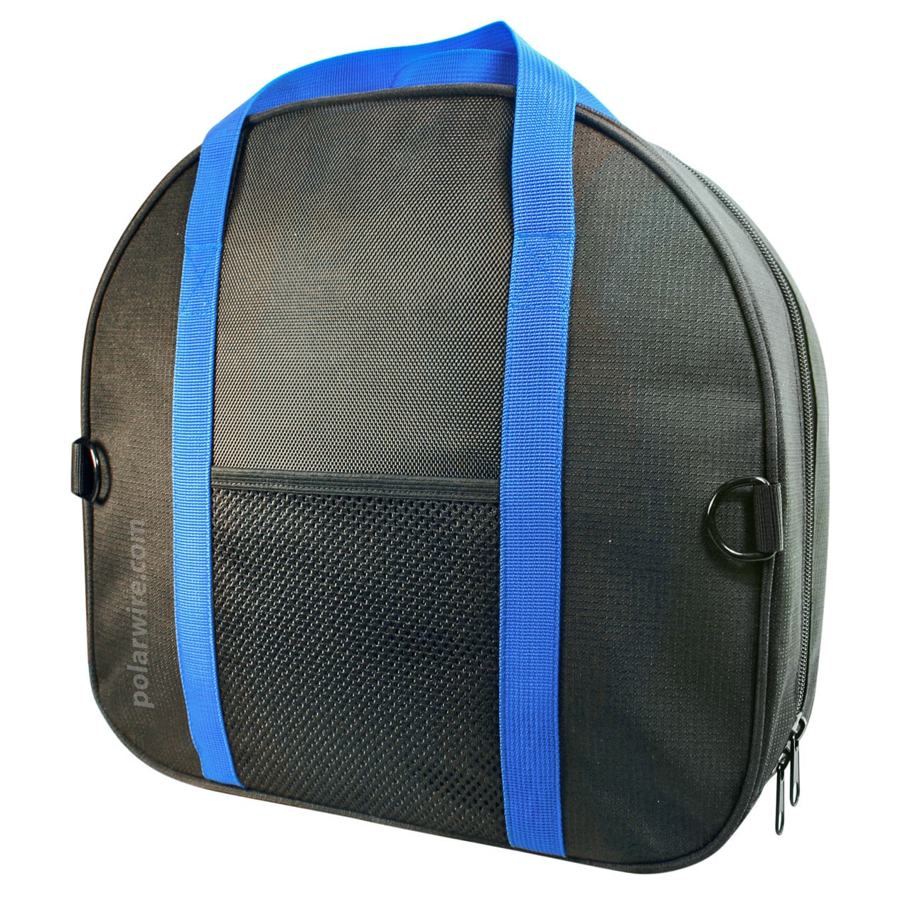 Includes a rugged nylon canvas jumper cable storage bag with a wide zippered opening, webbing handles and side pocket