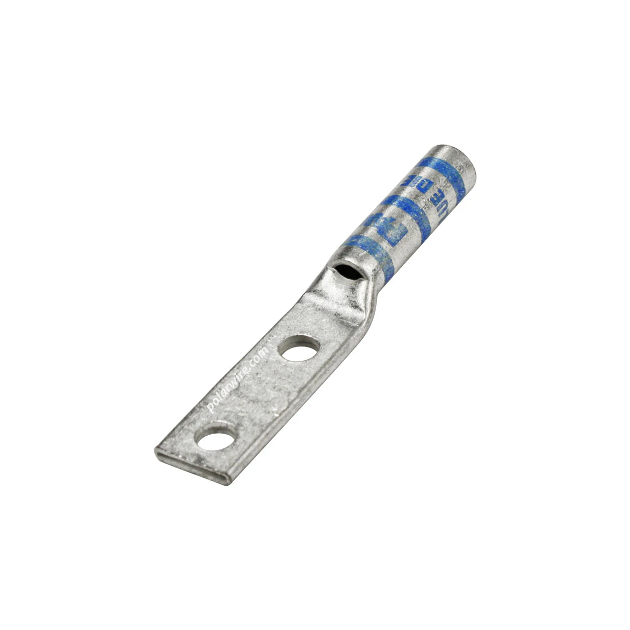 Flex center long barrel heavy duty compression lug, 6 AWG, #10 stud, 5/8 inch