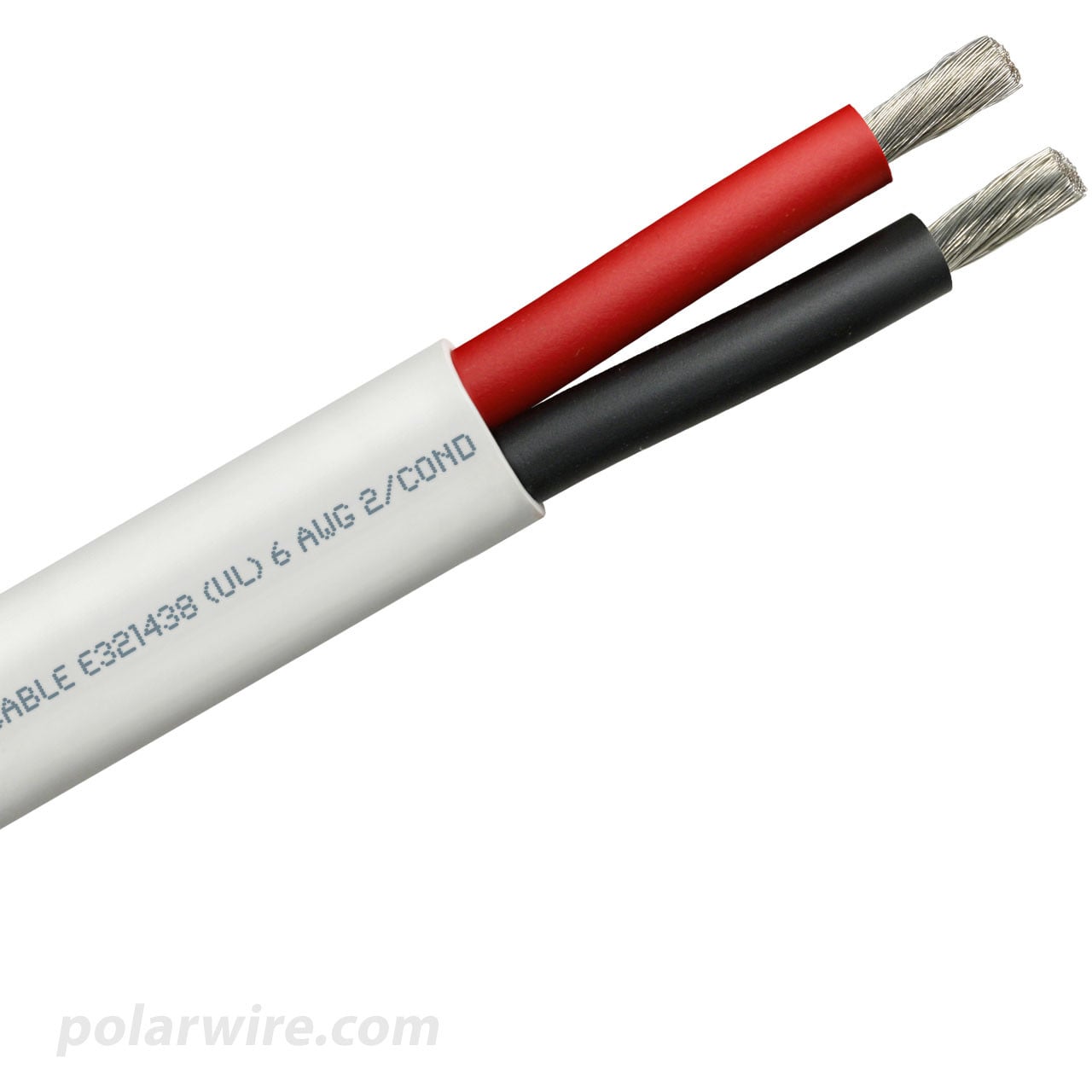 6 AWG flat yellow and red safety dc duplex marine grade tinned copper bc5w2 boat cable features ultra flexible Class K fine copper stranding for flexibility and conductivity, exceeds ABYC standards, UL Listed, CSA Certified