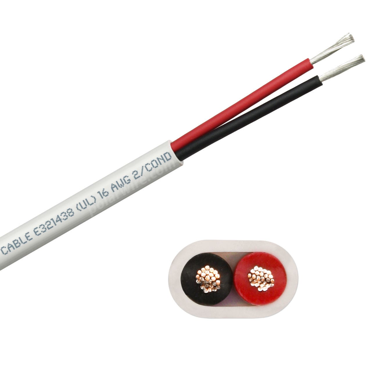 14 AWG flat red and black dc duplex marine grade tinned copper bc5w2 boat cable features ultra flexible Class K fine copper stranding for flexibility and conductivity, exceeds ABYC standards, UL Listed, CSA Certified