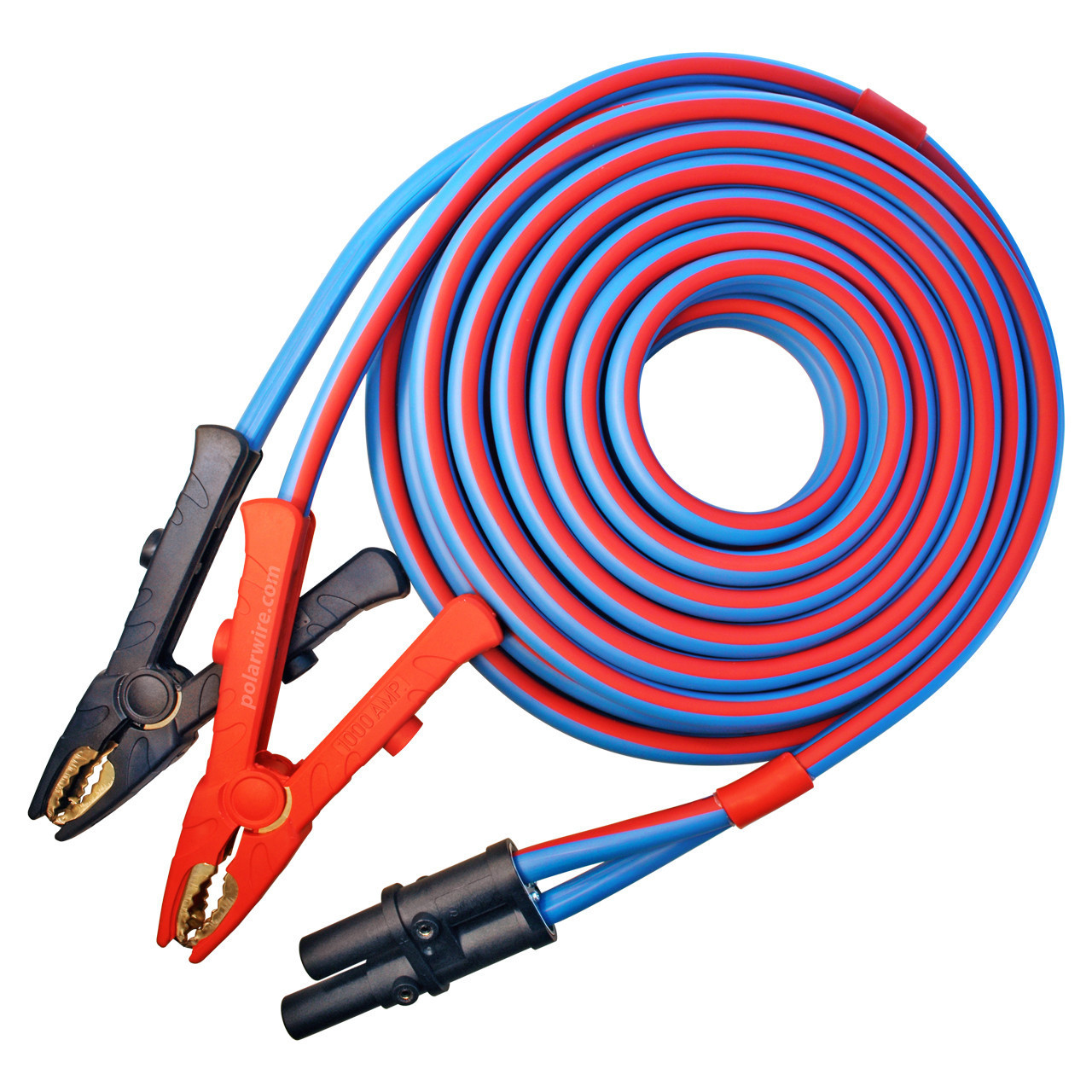 Polar Wire Booster Cables feature replaceable clamps and heat shrink sealed connections for a lifetime of trouble free performance