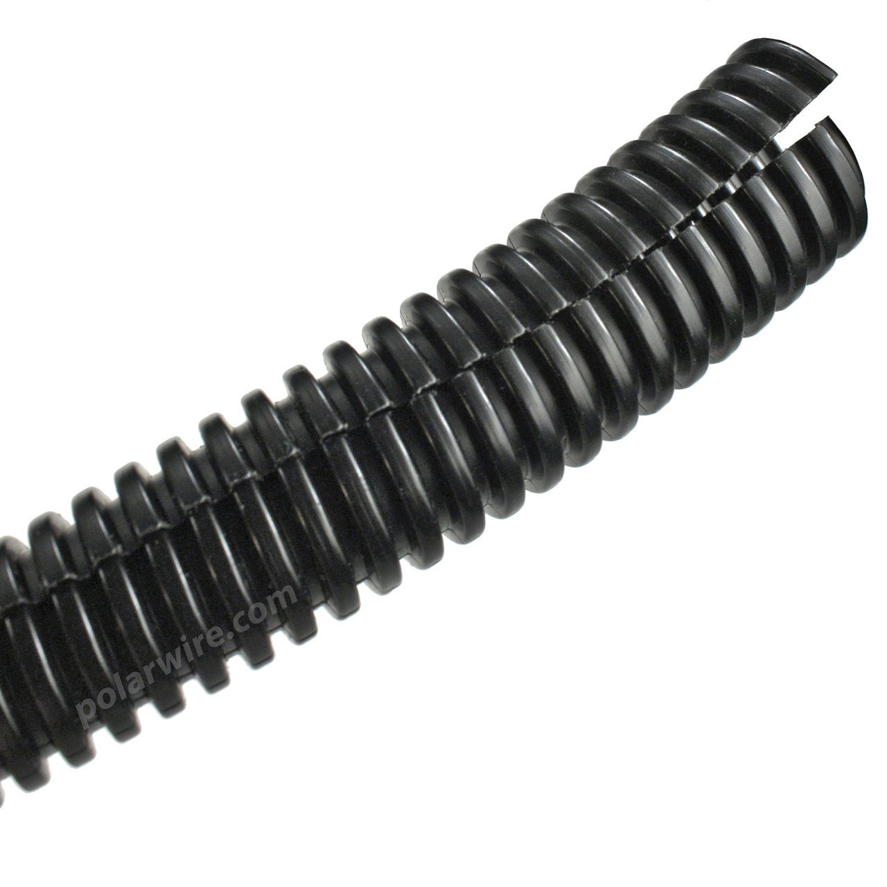 Full length split for fast, easy installation. Corrugation lets loom bend easily and adds strength and crush resistance.