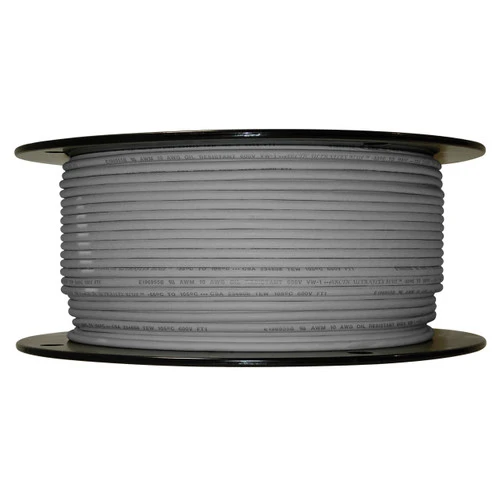 10 AWG gray Arctic Ultraflex Blue single conductor wire 100% copper tinned fine strand, 600v, 500 foot spool